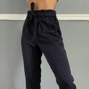 NAVY STRIPED PANTS